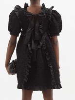 Thumbnail for your product : Cecilie Bahnsen Lotta Ruffled Cotton-blend Mini Dress - Black