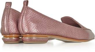Nicholas Kirkwood Beya Dusty Pink Metallic Tumbled Leather Loafer
