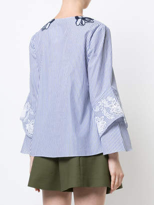 Tanya Taylor embroidered floral neck tunic