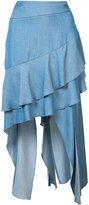 Thumbnail for your product : Jonathan Simkhai asymmetric ruffled skirt - women - Tencel - 6
