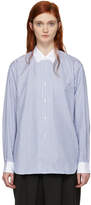 Comme des Garçons Shirt Blue and White Striped Shirt