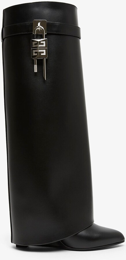 Shark lock 90 black leather boots
