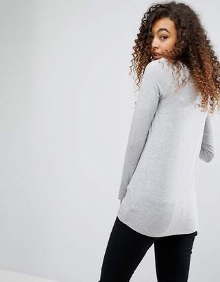 ASOS Design Top With Square Neck And Long Sleeve