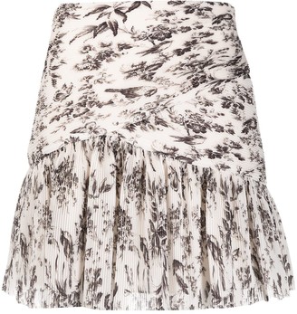Zimmermann Floral-Print Pleated Skirt