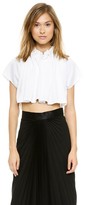 Thumbnail for your product : Ellery Seashell Gathered Crop Top