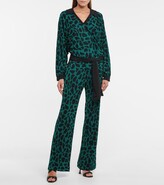 Thumbnail for your product : Diane von Furstenberg Caspian printed jersey flared pants