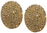 Thumbnail for your product : Carolee Silver-Tone Pavé Crystal Button Clip-On Earrings