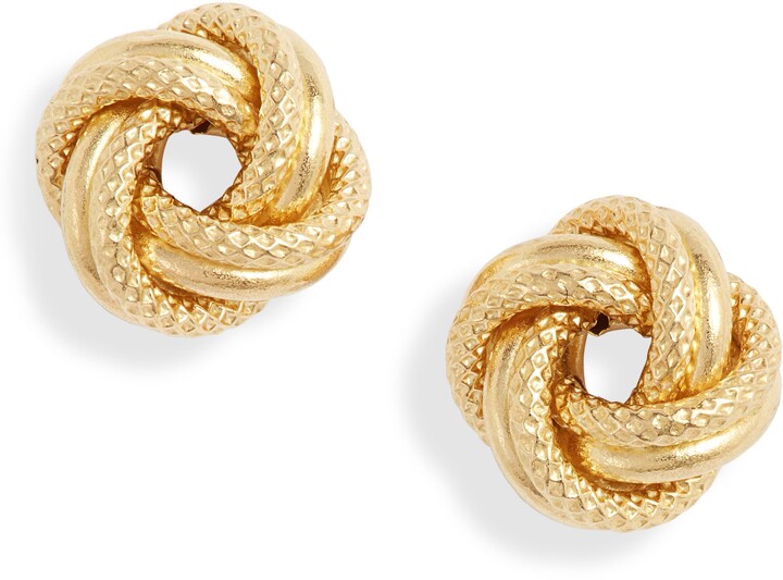 GE960 'Elements Gold' 9ct Yellow Gold knot stud earrings 