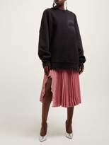 Thumbnail for your product : Calvin Klein Jaws Raw-hem Cotton-jersey Sweatshirt - Womens - Black