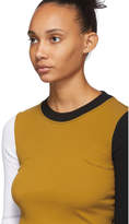 Thumbnail for your product : Rosetta Getty Yellow and Black Cropped Sleeve T-Shirt