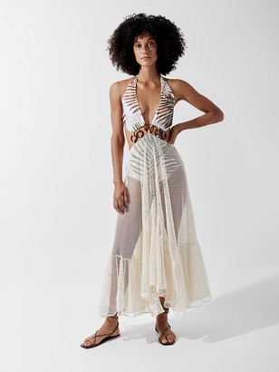 netted beach dress