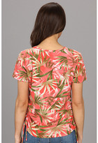 Thumbnail for your product : Caribbean Joe S/S Side Rouch w/ V-Neck/Tropical Mist