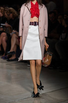 Thumbnail for your product : Miu Miu Cropped ruffled voile top