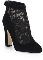 Thumbnail for your product : Dolce & Gabbana Lace & Suede Ankle Boots