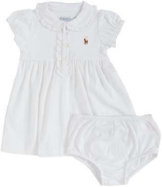 Polo Ralph Lauren Baby Girls Pima Cotton Frill Dress with Pants