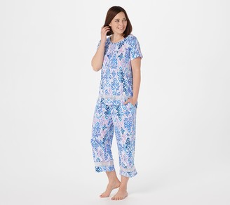Carole Hochman Rayon Spandex Ikat Print Pajama Set