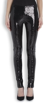 Thumbnail for your product : Donna Karan Black sequinned jersey leggings