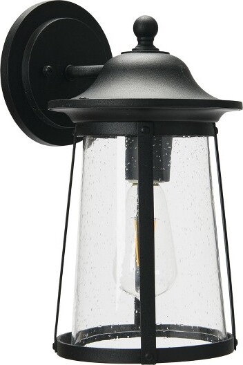 Storied Home StoriedHomePortside-MetalandSeedyGlassOutdoorLightMatteBlack