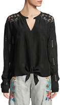 Thumbnail for your product : Johnny Was Heidine Tie-Hem Blouse