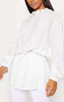 Thumbnail for your product : PrettyLittleThing White Hooded Toggle Top