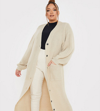 plus size camel cardigan