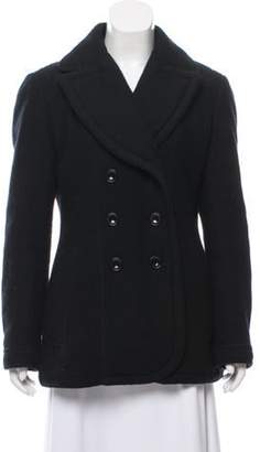 Burberry Wool Double-Breasted Coat Black Wool Double-Breasted Coat