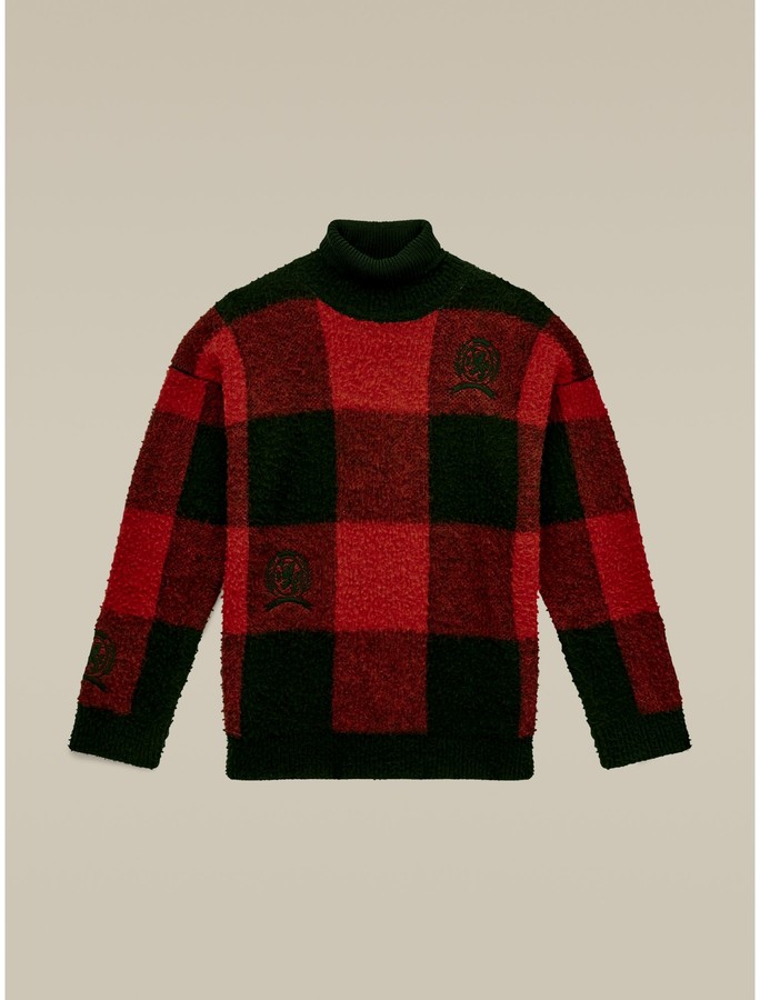 buffalo plaid turtleneck