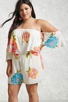 Thumbnail for your product : Forever 21 Plus Size Floral Romper
