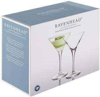 Ravenhead Diamond Crystal Martini Glasses - Set of 2