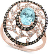 Thumbnail for your product : Effy Final Call by EFFYandreg; Aquamarine (1-1/5 ct. t.w.) and Diamond (1/2 ct. t.w.) Statement Ring in 14k Rose Gold