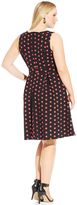 Thumbnail for your product : NY Collection Plus Size Sleeveless Polka-Dot A-Line Dress
