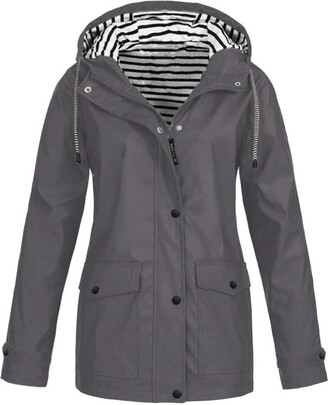 ladies grey rain jacket