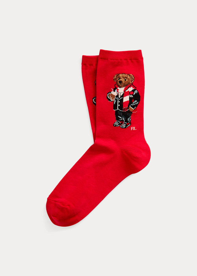 Ralph Lauren Hot Cocoa Bear Trouser Socks - ShopStyle