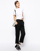 Thumbnail for your product : ASOS Top with Open Back & High Neck