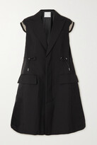 Wool-blend And Shell Vest - Black 