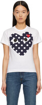 Thumbnail for your product : Comme des Garçons PLAY White Polka Dot Big Heart T-Shirt