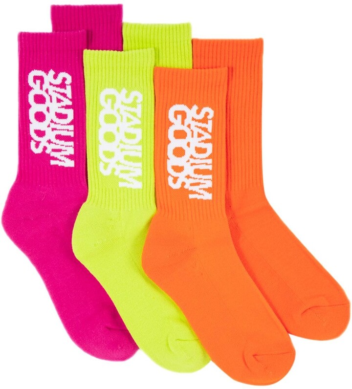 STADIUM GOODS® crew-knit Pink Socks - Farfetch