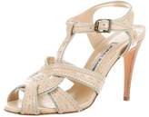 Thumbnail for your product : Manolo Blahnik Peep-Toe Ankle Strap Sandals