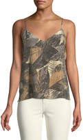 Thumbnail for your product : L'Agence Jane Leaf-Print Sleeveless Silk Top