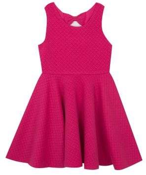 Rare Editions Little Girl's Textured Bow A-Line Dress