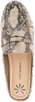 Thumbnail for your product : Isaac Mizrahi Live! Snake Embossed Leather Mule Moccasins