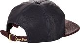 Thumbnail for your product : Just Don Men's Leather & Python Baseball Cap-Blue