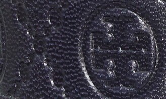 Tory Burch Logo Monogram Embossed Leather Belt