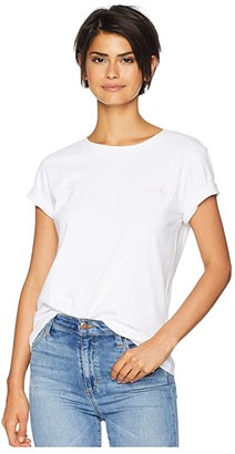 BB DAKOTA X STEVE MADDEN x Steve Madden What Boyfriend Cotton Embroidered Tee (Optic White) Women's T Shirt