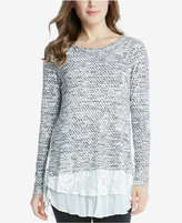 Thumbnail for your product : Karen Kane Layered-Look Jacquard Sweater
