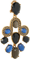 Thumbnail for your product : Oscar de la Renta Gold-plated crystal clip earrings