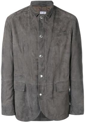 Brunello Cucinelli suede jacket - men - Leather/Cupro - L