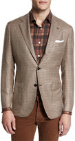 Thumbnail for your product : Kiton Houndstooth Two-Button Cashmere Jacket, Tan/Brown
