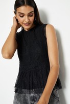 Thumbnail for your product : Coast Lace Shell Top With Spot Tulle Hem