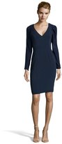 Thumbnail for your product : Jay Godfrey navy stretch 'Riley' pleated long sleeve dress